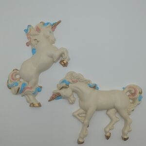 Unicorn Wall Decor Burwood 1981 Home Wall Accent Decoration White Blue Pink Gold